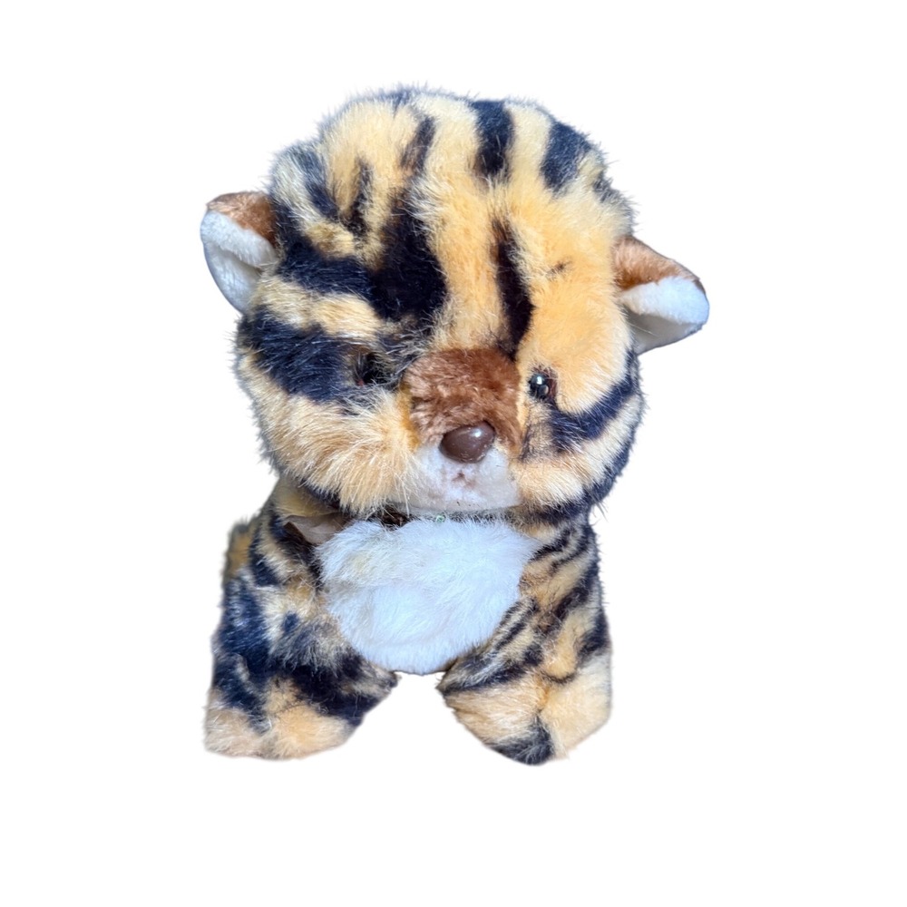 Vintage Gund Tiger Plush Stuffed Animal Orange Black Striped Collectible Toy